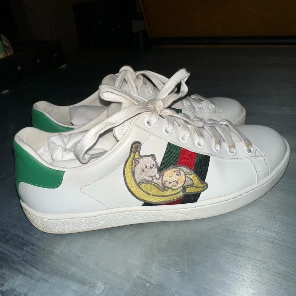 GUCCI ACE BANANYA SNEAKERS WOMENS - Picture 1 of 6